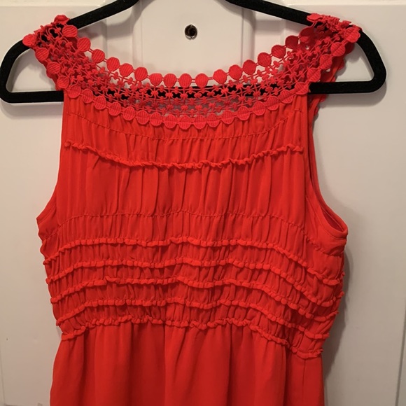Bright salmon colored max studio dress - Picture 6 of 6
